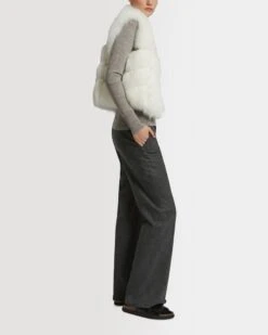 Gilet Court En Fourrure De Renard