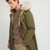 Parka Iconique Longue En Coton Technique Avec Fourrure De Coyote Et Lapin -yves salomon boutique 21WHM01890F71XB3218