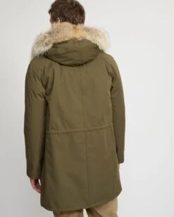 Parka Iconique Longue En Coton Technique Avec Fourrure De Coyote Et Lapin -yves salomon boutique 21WHM01890F71XB3218 5