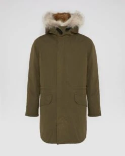 Parka Iconique Longue En Coton Technique Avec Fourrure De Coyote Et Lapin -yves salomon boutique 21WHM01890F71XB3218 9