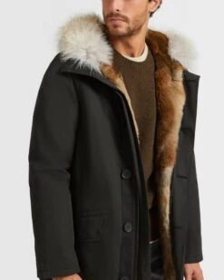 Parka Iconique Courte En Coton Technique Avec Fourrure De Coyote Et Lapin -yves salomon boutique 21WHV01977F71XA0067 4 a8a4aeec a031 4678 8f6e eacc1658f8d7