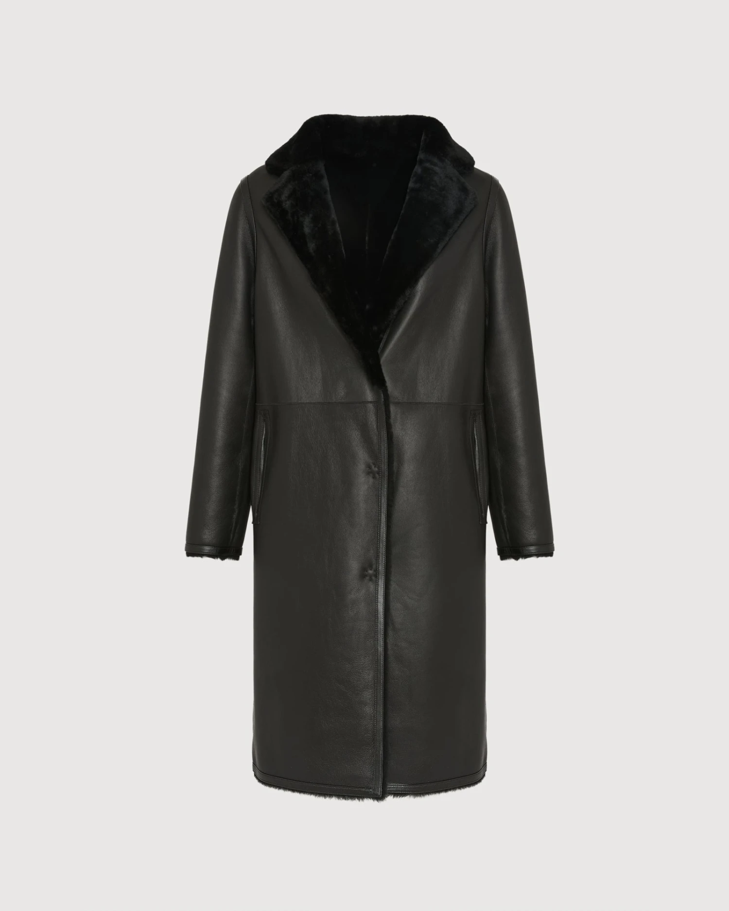Manteau Réversible En Peau Lainée D'agneau Mérinos 10 Manteau Réversible En Peau Lainée D'agneau Mérinos – Image 8