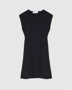 Robe Courte Sans Manches En Maille Stretch -yves salomon boutique 22EYR50494MSPWC99 9