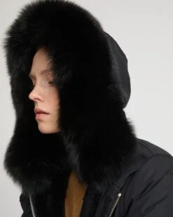 Parka Iconique Longue En Coton Mélangé Imperméable Avec Fourrure De Renard Et Lapin -yves salomon boutique 22WFM01385F52XC99 3 be0e3d22 bc6f 4c63 845f 9576f0c8c0e4