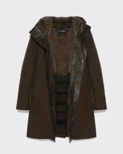 Manteau à Capuche En Gabardine Imperméable Et Fourrure De Vison 13 Manteau à Capuche En Gabardine Imperméable Et Fourrure De Vison -yves salomon boutique 22WUM00700A34XB3107 11