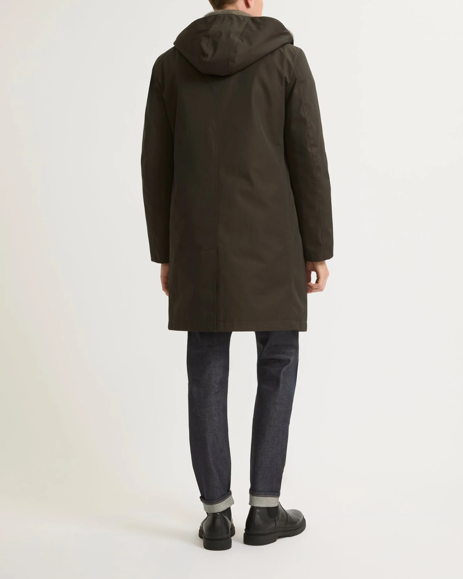 Manteau à Capuche En Gabardine Imperméable Et Fourrure De Vison 5 Manteau à Capuche En Gabardine Imperméable Et Fourrure De Vison – Image 3