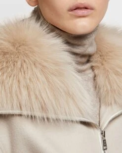 Veste En Lainage Cachemire Et Col En Fourrure De Renard -yves salomon boutique 22WYV03260CARDA2041 4 943d5366 4ba8 4b57 ab3a 7f8c8c81cdb3