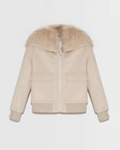 Veste En Lainage Cachemire Et Col En Fourrure De Renard -yves salomon boutique 22WYV03260CARDA2041 7