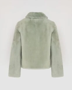 Veste Courte Réversible En Agneau Mérinos -yves salomon boutique 22WYV64355MESIA8092 10