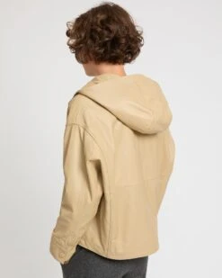 Blouson à Capuche En Cuir D'agneau -yves salomon boutique 23EYV20161APXXA2250 4 36b7bfe8 5e50 4c3c 91eb 3afb28cf3b20