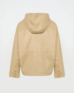 Blouson à Capuche En Cuir D'agneau -yves salomon boutique 23EYV20161APXXA2250 9