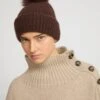 Bonnet En Maille 100% Cachemire Et Pompon En Fourrure De Renard -yves salomon boutique 23WAA524XXMACAA2197