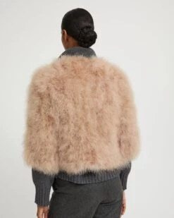 Veste Courte En Plumes -yves salomon boutique 23WAV15454PLUXA2247 5