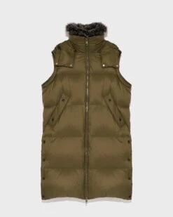 Doudoune Longueur 7/8 Avec Col En Fourrure De Renard Amovible -yves salomon boutique 23WFM06000DORDA8045 11