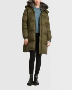 Doudoune Longueur 7/8 Avec Col En Fourrure De Renard Amovible -yves salomon boutique 23WFM06000DORDA8045 3