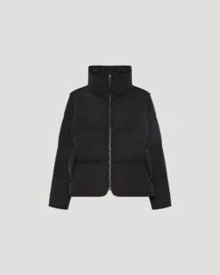 Doudoune "A" Line Iconique Avec Plastron Et Fourrure De Vison -yves salomon boutique 23WFV06655A22XB1163 12