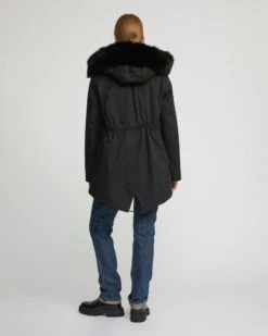 Parka Iconique Courte En Coton Mélangé Imperméable Avec Fourrure De Renard Et Lapin -yves salomon boutique 23WFV07572F52XC99 3 03be5486 5807 4016 b3b3 c589e9ce1d7b