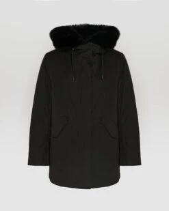 Parka Iconique Courte En Coton Mélangé Imperméable Avec Fourrure De Renard Et Lapin -yves salomon boutique 23WFV07572F52XC99 9 eb93a2c4 e3b1 4e40 8840 f12af90b2d05