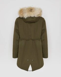 Parka Courte Tissu Technique, Fourrure De Coyote Et De Lapin -yves salomon boutique 23WFV07572F71XB3218 10