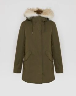 Parka Courte Tissu Technique, Fourrure De Coyote Et De Lapin -yves salomon boutique 23WFV07572F71XB3218 9
