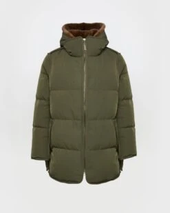 Doudoune En Tissu Technique Avec Doublure En Fourrure De Vison -yves salomon boutique 23WFV90476A22XA0422 9