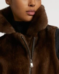 Gilet Court En Fourrure De Vison à Poils Longs -yves salomon boutique 23WYG32256VFLXLUNA 4 de456e70 2da2 49e3 873f 8be5da1b75f3