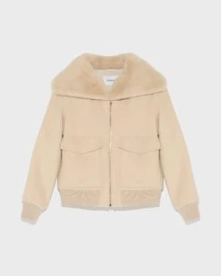 Blouson En Lainage Cachemire Avec Col En Fourrure De Vison -yves salomon boutique 23WYV02460CAVIA2122 9 7d88e6a6 a55b 44d7 8ced f2f33a6fa902