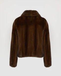 Veste Courte En Fourrure De Vison à Poils Longs -yves salomon boutique 23WYV31855VFLXLUNA 10