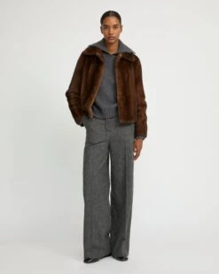 Veste Courte En Fourrure De Vison à Poils Longs -yves salomon boutique 23WYV31855VFLXLUNA 3 0f8a7dc5 f9b4 4e0b bc5f 6574b3036fbf