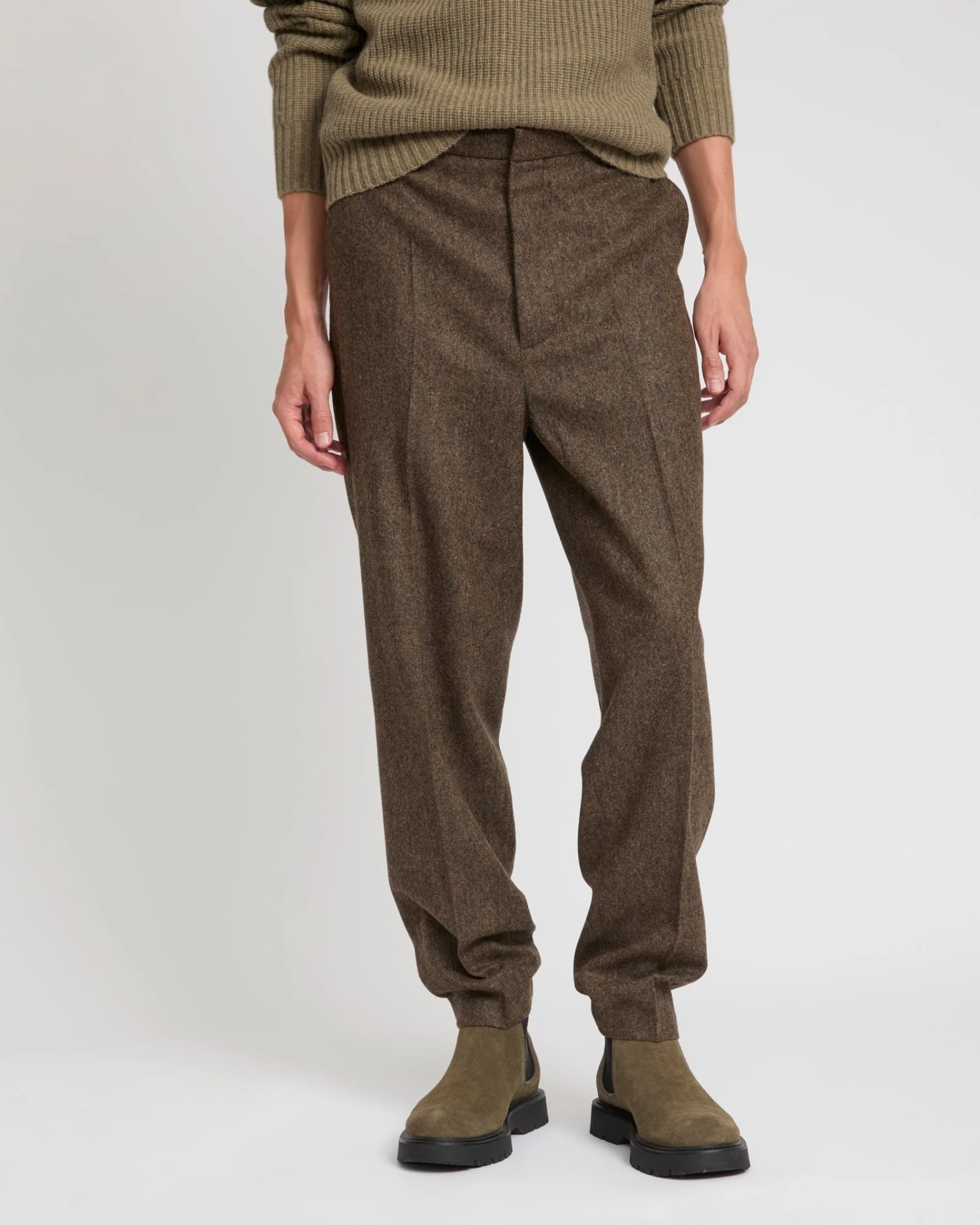 Pantalon Droit En Tweed De Laine 4 Pantalon Droit En Tweed De Laine – Image 2