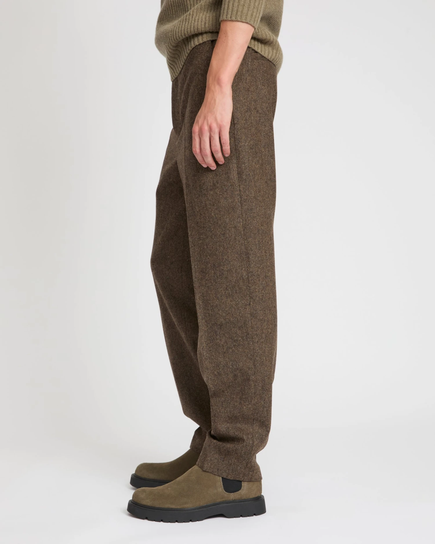 Pantalon Droit En Tweed De Laine 5 Pantalon Droit En Tweed De Laine – Image 3