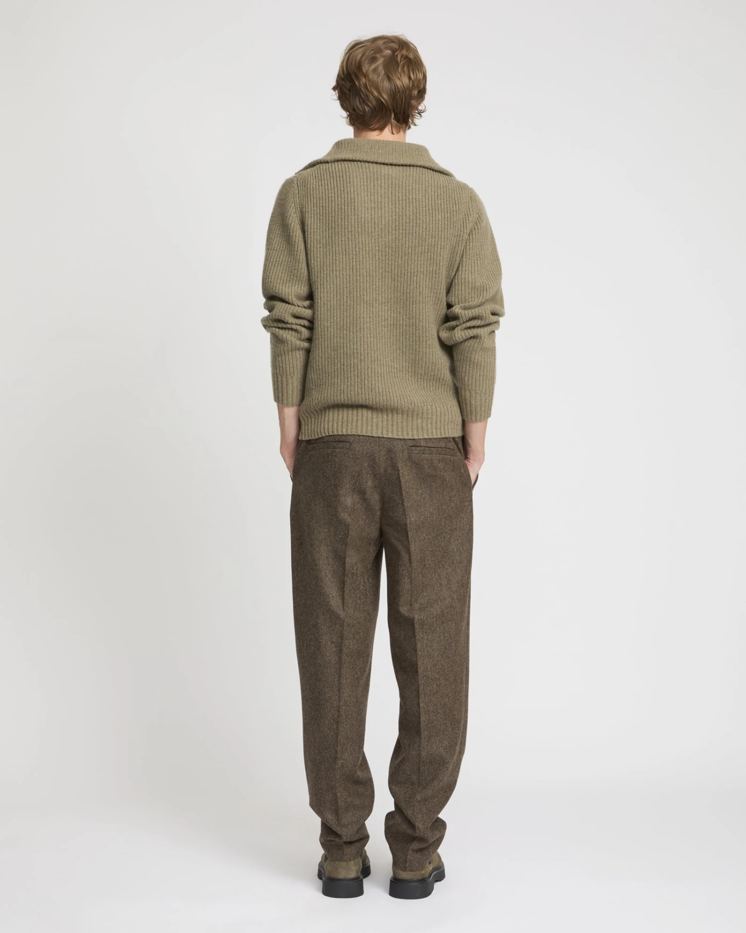 Pantalon Droit En Tweed De Laine 6 Pantalon Droit En Tweed De Laine – Image 4