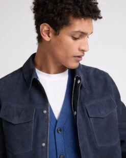 Veste En Cuir Velours Double Face Envers Nappa -yves salomon boutique 24EHV20567B20WA7181 3