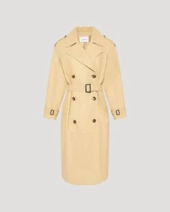 Trench Long Ceinturé En Cuir D'agneau -yves salomon boutique 24EYM21712APXXA2250 9