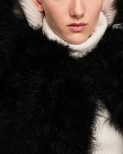 Veste Longue En Plumes -yves salomon boutique 24EYM31185PLUXC99 1