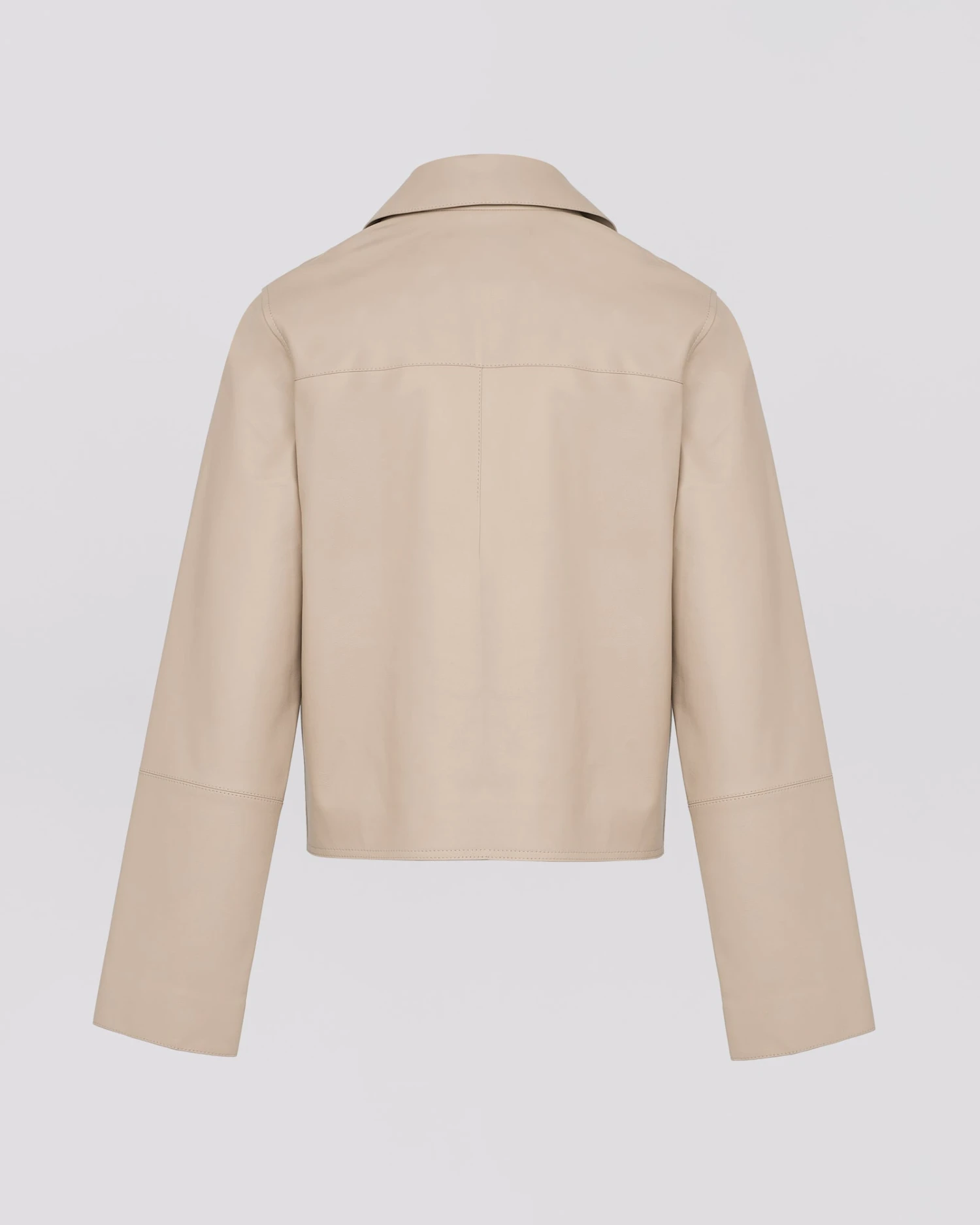 Veste Courte En Cuir D'agneau 9 Veste Courte En Cuir D'agneau – Image 7