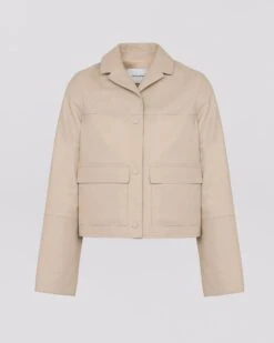 Veste Courte En Cuir D'agneau 14 Veste Courte En Cuir D'agneau -yves salomon boutique 24EYV22752APXXA2237 27658633