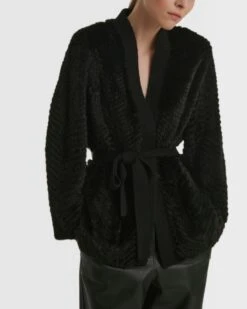 Veste En Maille Et Fourrure De Vison -yves salomon boutique 24EYV30768MAMVC99 4 586ccf99 451a 4187 80ff 374992c08c75