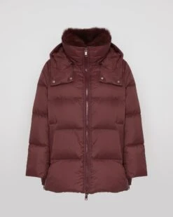 Doudoune "A" Line Iconique Avec Col En Fourrure De Renard -yves salomon boutique 24WFM01576DORDA6080 9