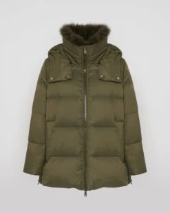 Doudoune "A" Line Iconique Avec Col En Laine D'agneau -yves salomon boutique 24WFM01576M07WA8077 9