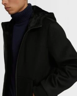 Hoodie En Tissu Double Face Laine Cachemire Et Peau Lainée -yves salomon boutique 24WUV01166T17XC99 3 9e4d0725 5740 463d 9e13 95bf353e771c