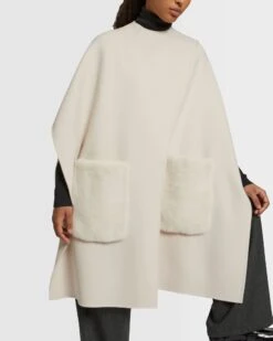 Cape En Lainage Cachemire Et Fourrure De Vison -yves salomon boutique 24WYC03504CAVIA2154 3 37479f9a ec1a 4105 afc3 11b3a48712be