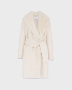 Manteau En Lainage Cachemire Avec Col Et Parementure En Fourrure De Vison 15 Manteau En Lainage Cachemire Avec Col Et Parementure En Fourrure De Vison -yves salomon boutique 24WYM03499CAVIA2154 9