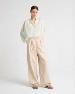 Pantalon Cargo En Cuir D’agneau