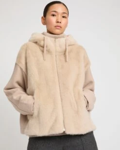 Veste à Capuche En Vison Et Tissu Technique -yves salomon boutique 24WYV51561MAVIA2048 3 97b30c60 5c04 4c49 a9e8 ccc0381e1358