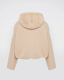 Veste à Capuche En Vison Et Tissu Technique -yves salomon boutique 24WYV51561MAVIA2048 2