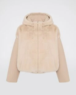 Veste à Capuche En Vison Et Tissu Technique -yves salomon boutique 24WYV51561MAVIA2048 d8f49a37 9e3b 4341 8748 f8659c7d8f43