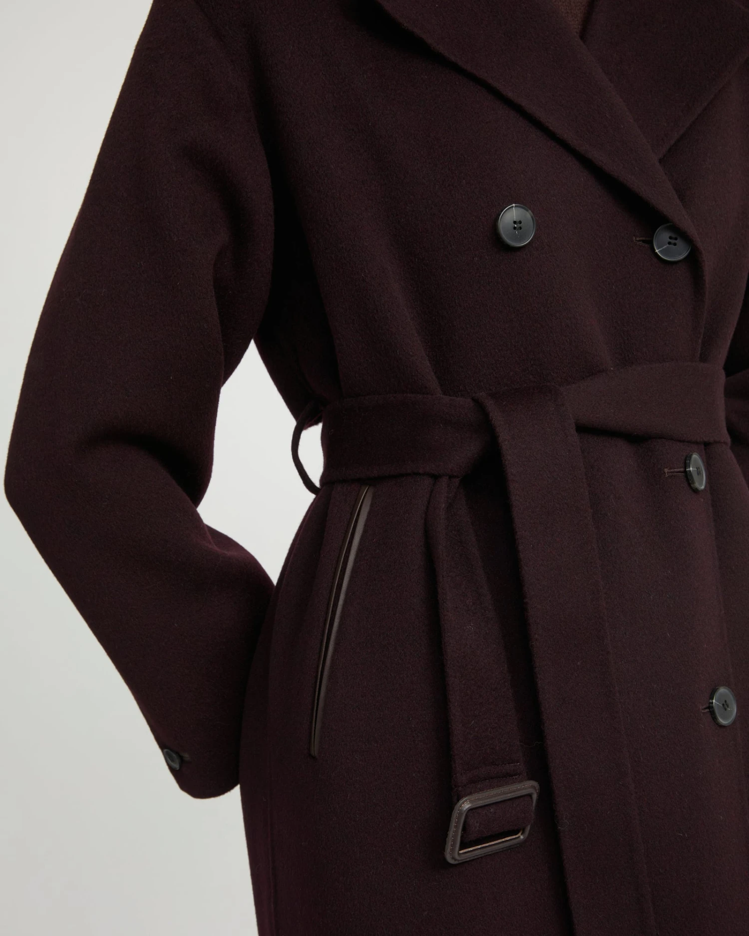 Trench Coat En Laine Mélangée Double Face 5 Trench Coat En Laine Mélangée Double Face – Image 3