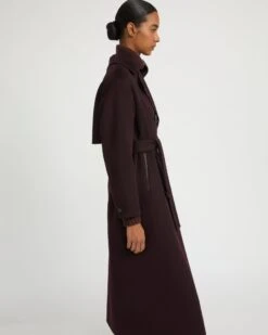 Trench Coat En Laine Mélangée Double Face 12 Trench Coat En Laine Mélangée Double Face -yves salomon boutique 25EYM02330CATLB3196 4