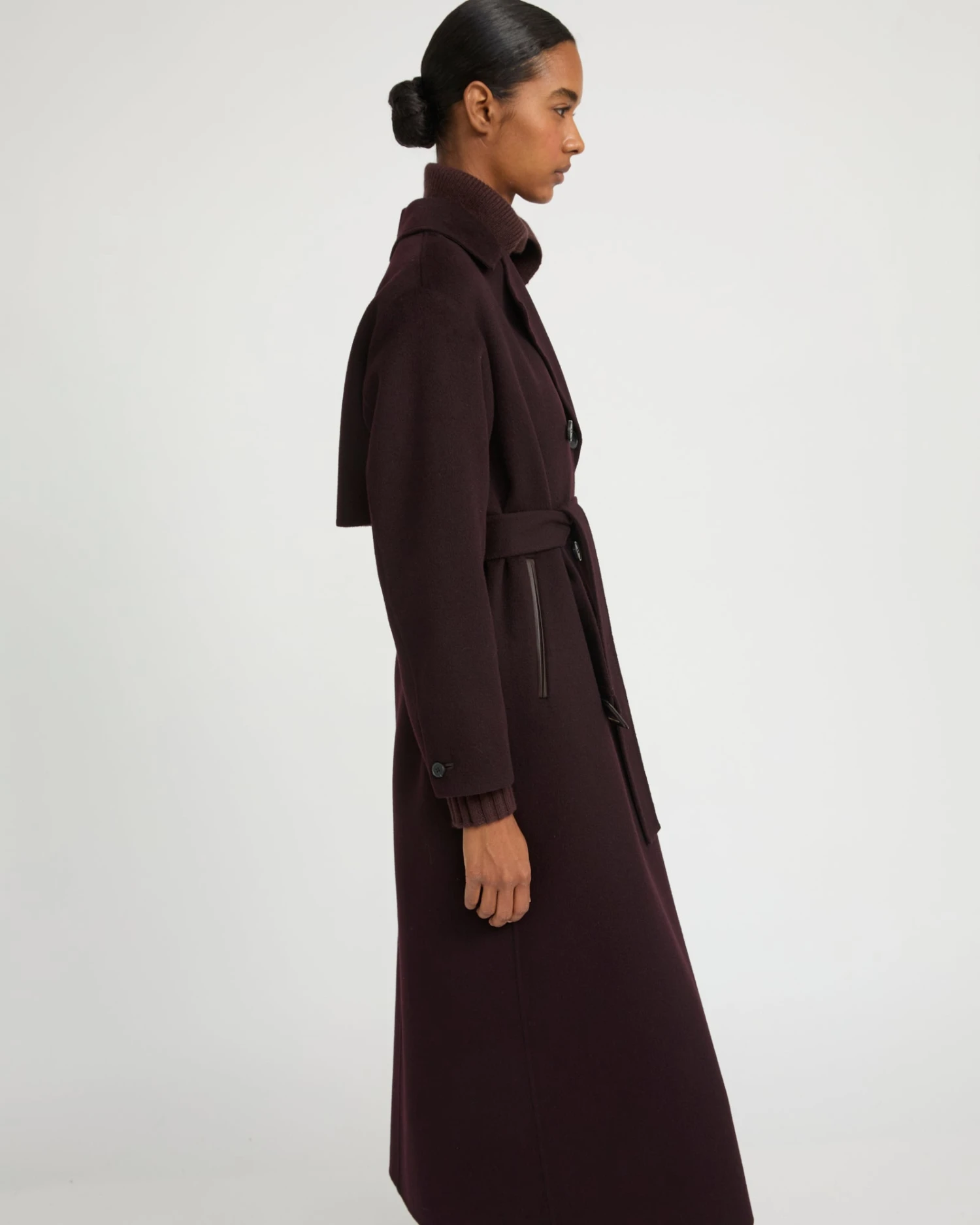 Trench Coat En Laine Mélangée Double Face 6 Trench Coat En Laine Mélangée Double Face – Image 4